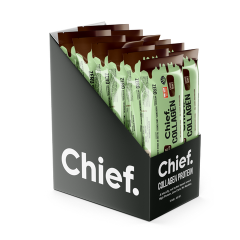 Chief Collagen Protein Choc Bar (12 bars) Box of 12 bars Choc Mint | Chief Nutrition