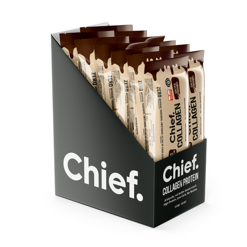Chief Collagen Protein Choc Bar (12 bars) Box of 12 bars Choc Salted Caramel | Chief Nutrition