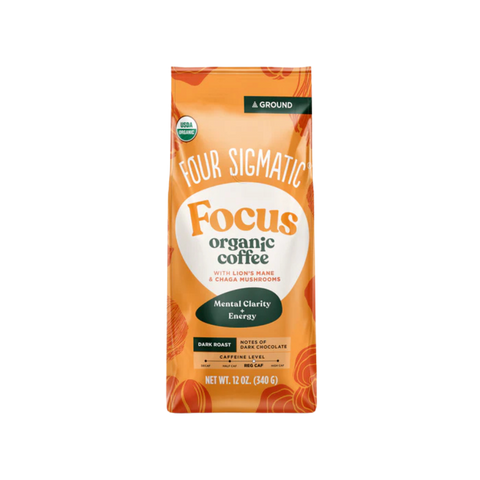 Focus Organic Coffee (Ground) 340 g Ground Coffee Dark + Nutty | Four Sigmatic