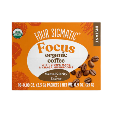 Focus Organic Coffee (Instant) 10 sachets Powder Medium + Smooth | Four Sigmatic