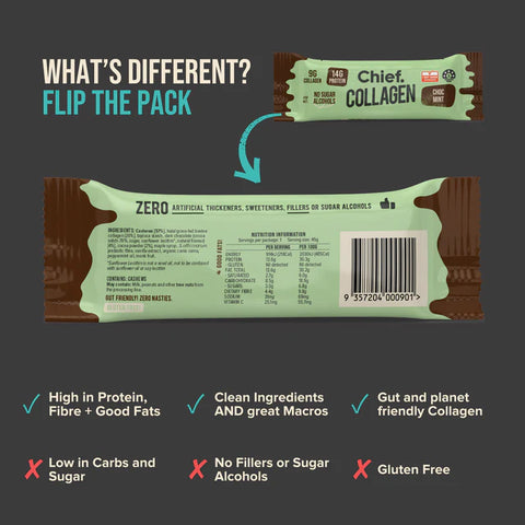 Chief Collagen Protein Choc Bar (12 bars) | Chief Nutrition