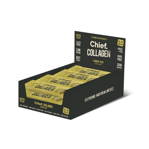 Chief Collagen Protein Bar (12 bars) Box of 12 bars Lemon Tart | Chief Nutrition