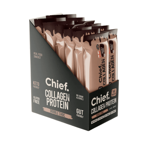 Chief Collagen Protein Choc Bar (12 bars) Box of 12 bars Double Choc | Chief Nutrition