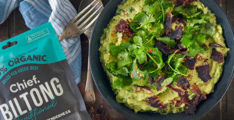 Creamy Guacamole with Biltong