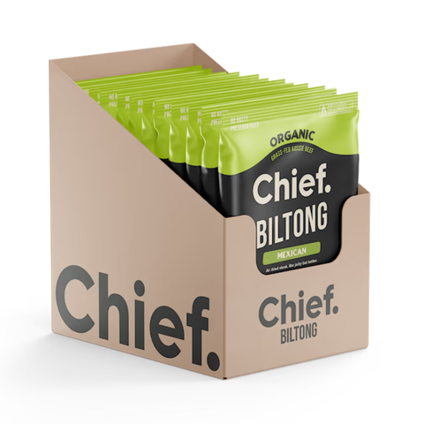 Chief Biltong (12 bags) Box of 12 Chipotle & Lime | Chief Nutrition