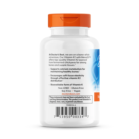 Natural Vitamin K2 MK-7 with MenaQ7® (100mcg) | Doctors Best