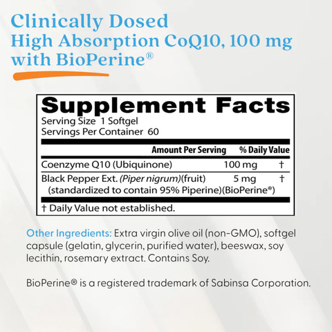 High Absorption CoQ10 with Bioperine | Doctors Best