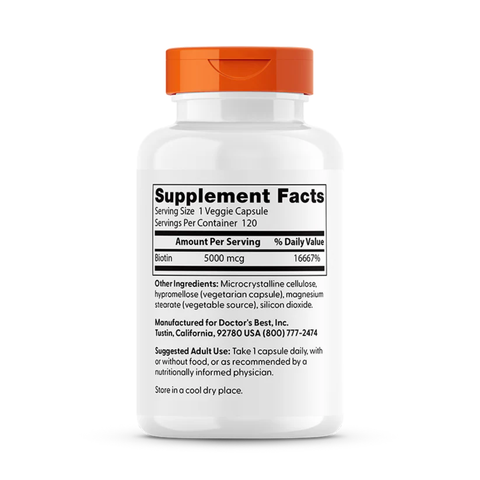 Biotin (5,000mcg) | Doctors Best