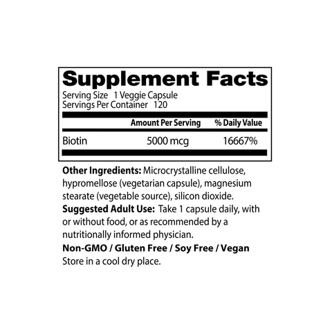 Biotin (5,000mcg) | Doctors Best