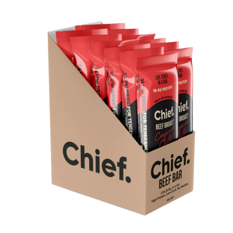 Chief Beef Bar (12 bars) Box of 12 bars Beef and Chilli | Chief Nutrition