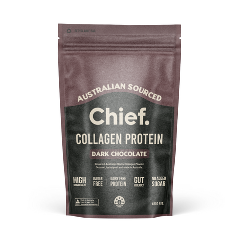 Collagen Protein Powder 450g Dark Chocolate | Chief Nutrition