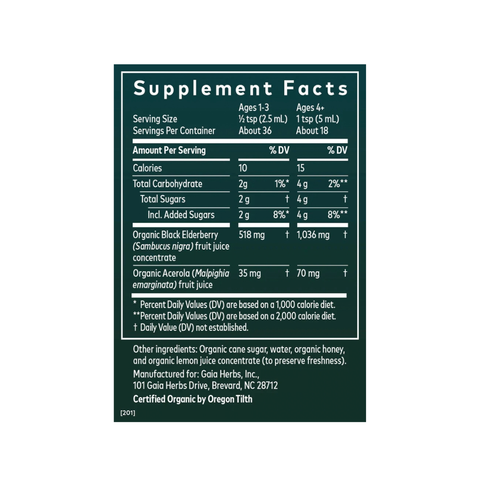 GaiaKids® Black Elderberry Syrup | GaiaKids