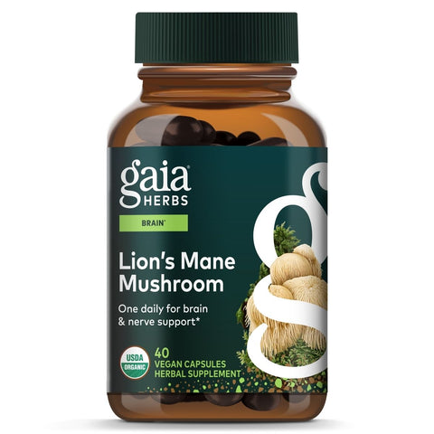 Lion's Mane Mushroom 40s Capsules | Gaia Herbs
