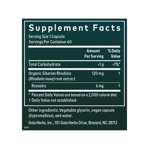 Rhodiola Rosea | Gaia Herbs
