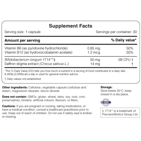 Gut Feelings™ Probiotic + Bs + Saffron | Gutsi