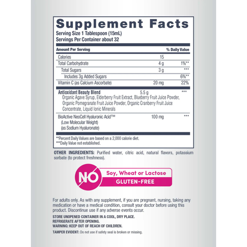 Hyaluronic Acid +Vitamin C Liquid Berry | NeoCell