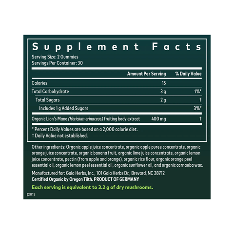 Lion's Mane Gummies | Gaia Herbs
