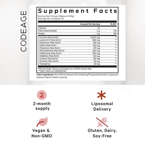 Liposomal Multi Amino+ Powder | Codeage