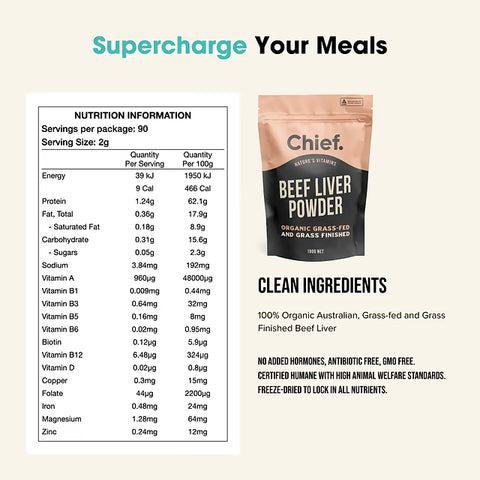 Organic Beef Liver Powder | Chief Nutrition