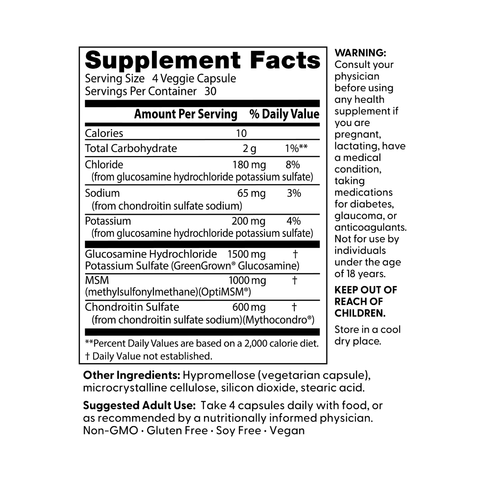 Vegan Glucosamine Chondroitin MSM | Doctors Best