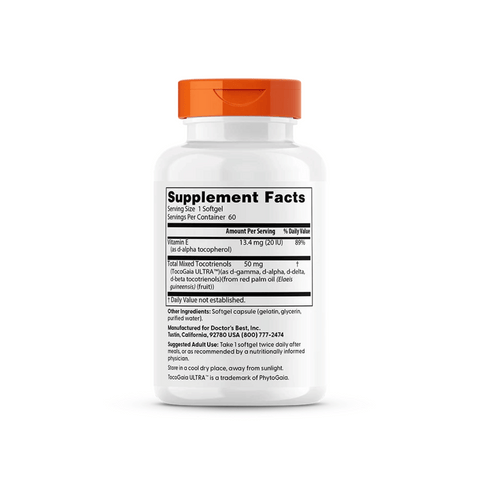 Vitamin E Tocotrienols 50mg 60s | Doctors Best