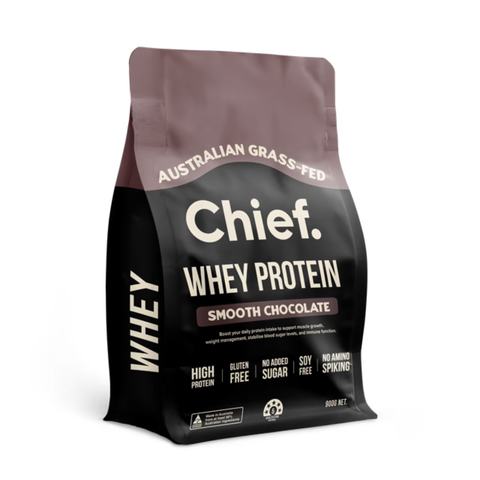 Whey Protein Concentrate 900g Smooth Chocolate Powder | Chief Nutrition