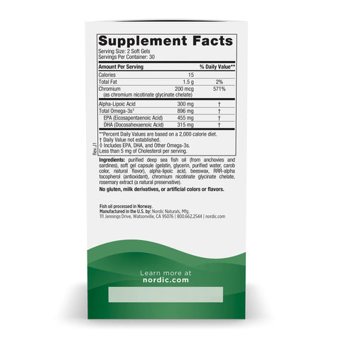 Blood Sugar Support Omega Blend | Nordic Naturals