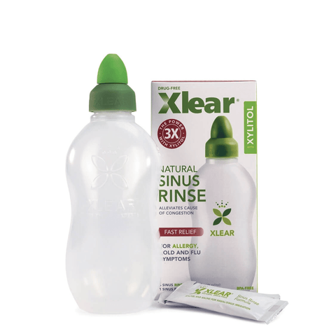 Sinus Care Rinse Bottle with Solution Bottle with 6x solution packets | Xlear